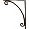 Ekena Millwork Legacy Wrought Iron Bracket, (Single center brace), Antiqued Bronze 1 1/2"W x 7 1/2"D x 10"H BKTM01X07X10SLEABZ - alternate 2